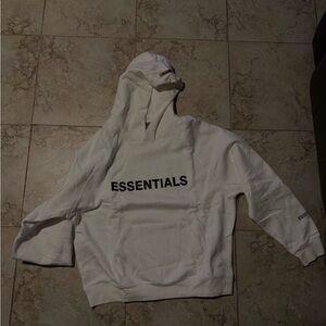 Essentials White Hoodie